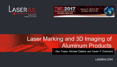 Cover for Laser Marking and 3D Imaging of Aluminum Products