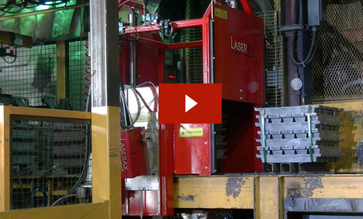 Video: laser marking of lead bundle on a conveyor with class 1 enclosure
