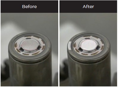 battery laser cleaning before and after