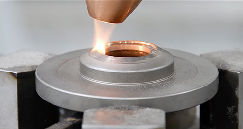 Laser cladding steel