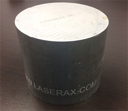 Figure 2- Laser marked identifier on a 3D surface made with a 3D head