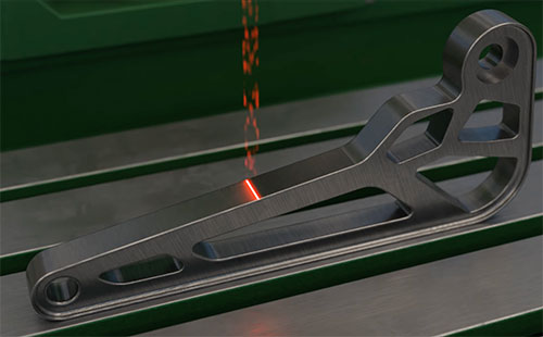 Laser surface hardening of steel part