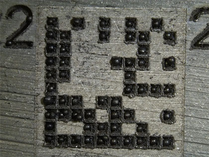Figure 24: Marking full of carbon steel shots