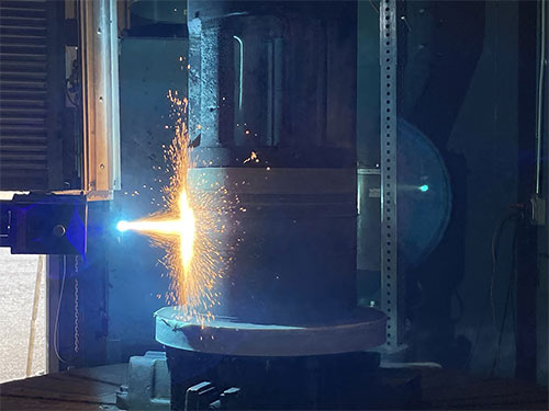 Thermal spraying steel part