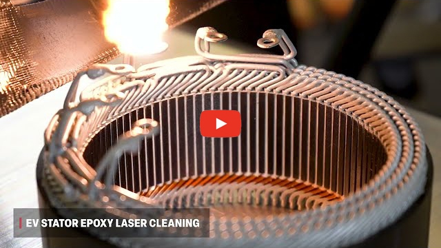 EV Stator Epoxy Laser Cleaning