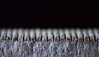 Cross-section view of a laser textured surface