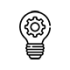 Lightbulb process icon
