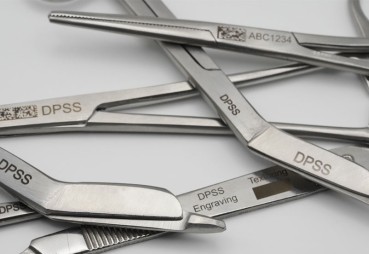 Medical tools marking, cleaning, and texturing