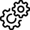 Machinery gear icon