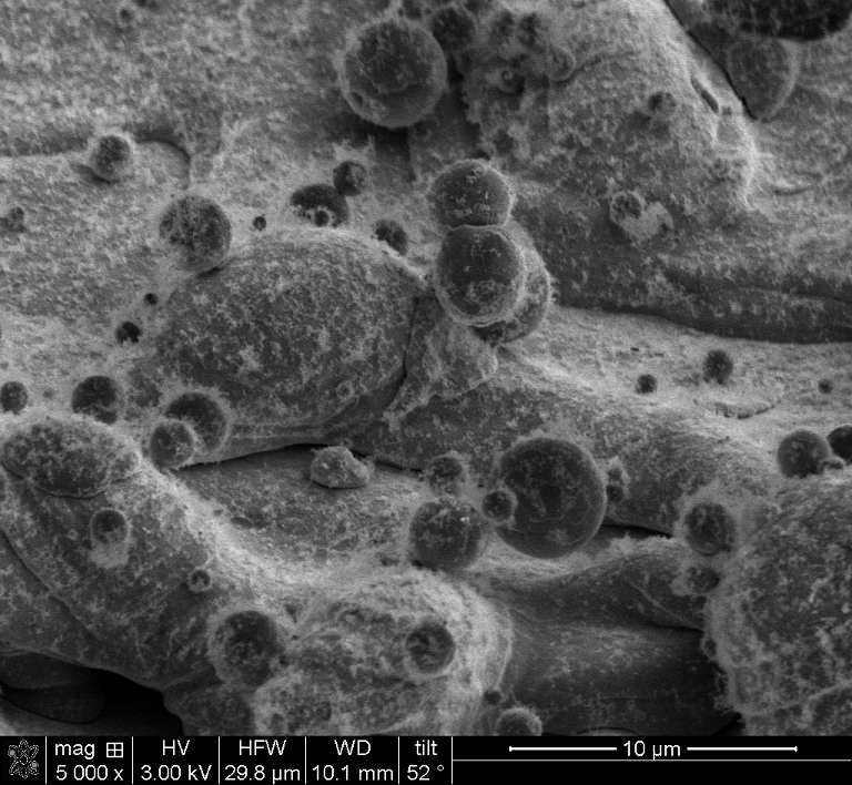 Oxide molecules viewed using a scanning electron microscope