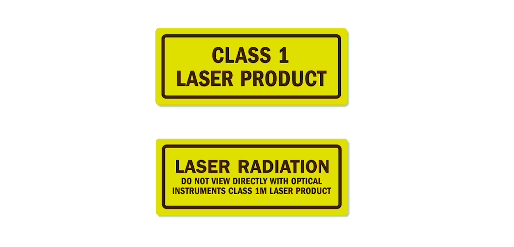 Class 1 1m Laser Product Labels