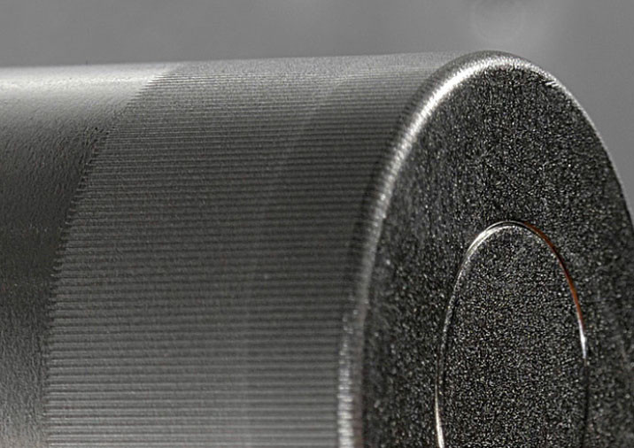 Laser texturing on a battery casing