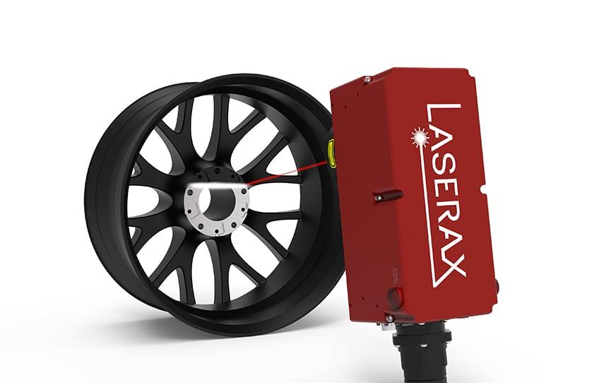 Laser cleaning a Wheel