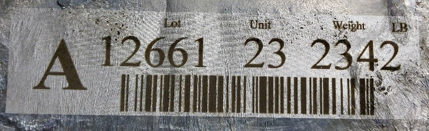 Laser Marking Zinc Part