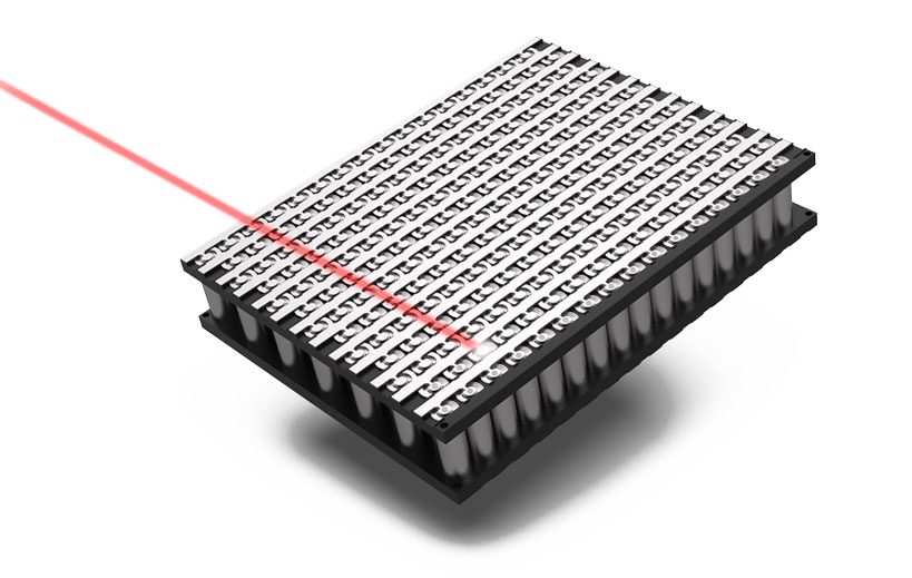 Laser welding of battery tabs