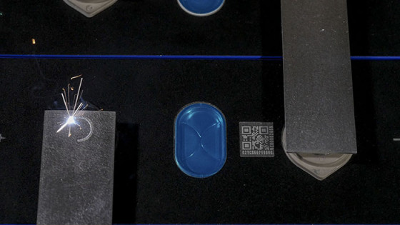 Laser texturing on a battery casing