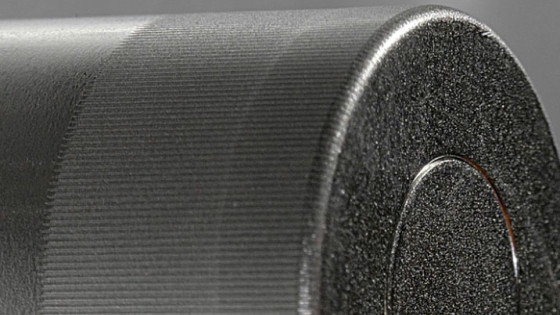 Laser texturing on a battery casing