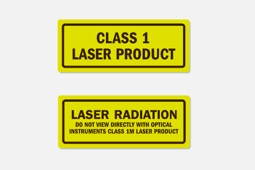 Class 1 1m Laser Product Labels