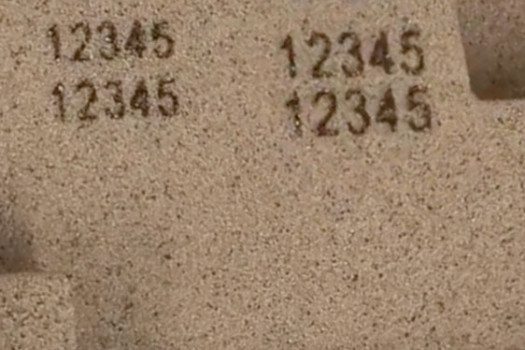 Sand Marking Serial Numbers