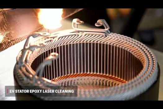 EV Stator Epoxy Laser Cleaning