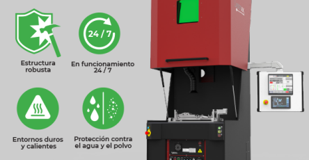 Construcción industrial robusta y ergonómica